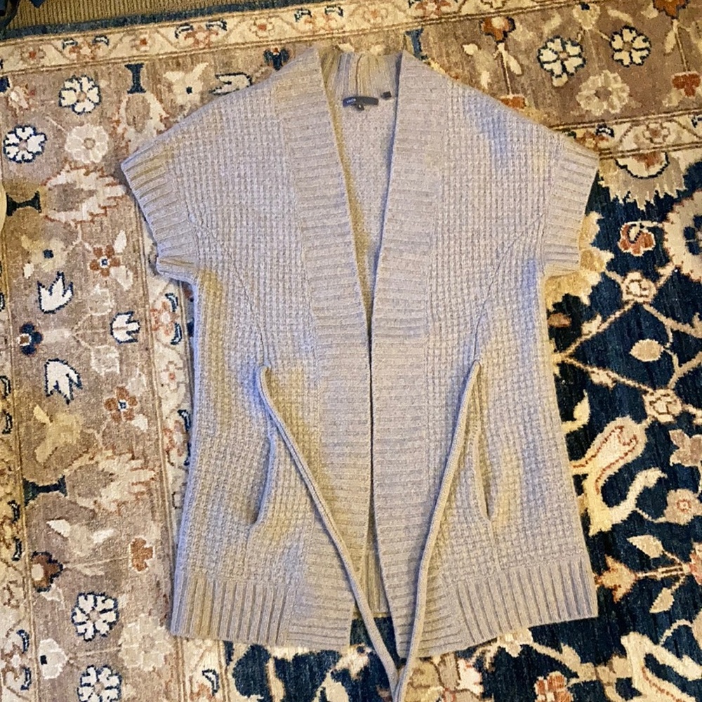 Vince Waffle Knit Wrap Cardigan